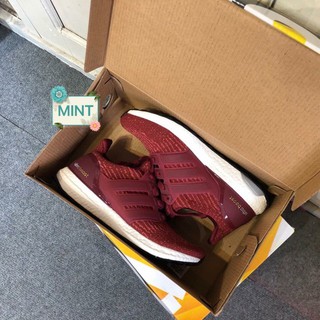 ( Video cận cảnh ) Giày Sneaker Ultra Boost 3.0 Đỏ Đô