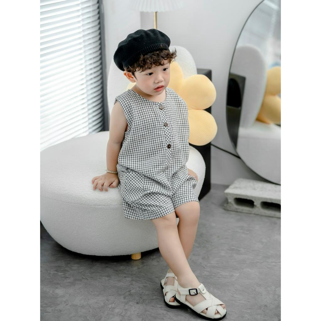 Áo liền quần/ Jumpsuit Bé Trai/ Bé Gái Chất Linen Cao Cấp - ORION OVERALL- JSL003 - SAOLA KIDS CLOTHING