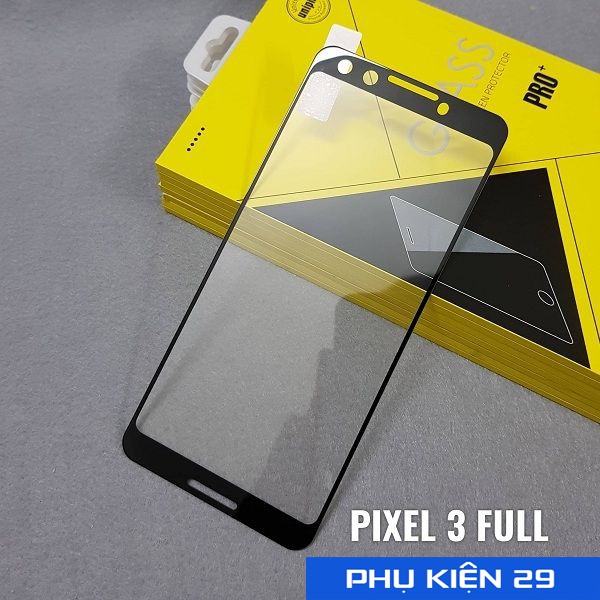 [Google Pixel 3] Kính cường lực FULL màn FULL keo Glass Pro+ 9H