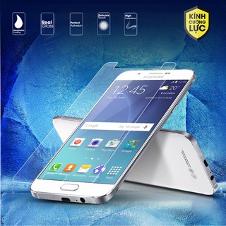 Combo 3 kính cường lực Samsung A8 2015 Trong suốt - Tặng keo chống hở mép