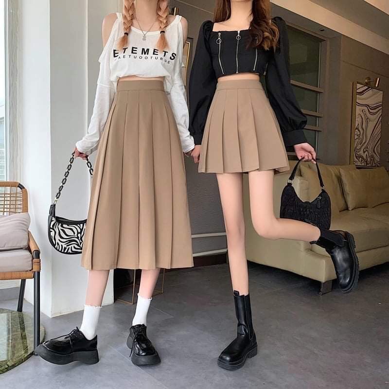 Chân váy xếp ly dài , váy tennis dáng dài siêu hách dáng