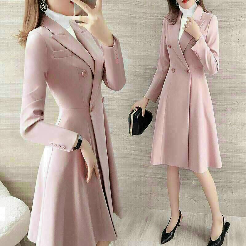 Áo Khoác Nữ - Áo Khoác Dài Cổ Vest Dài Dáng Xoè Cao Cấp Form Đẹp Hàng Nhập | BigBuy360 - bigbuy360.vn