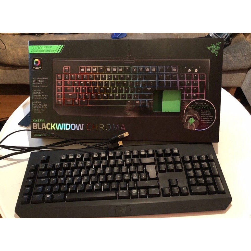 Razer Blackwidow Chroma v1 Green Switch - Bán phím chuyên game pubg,lol