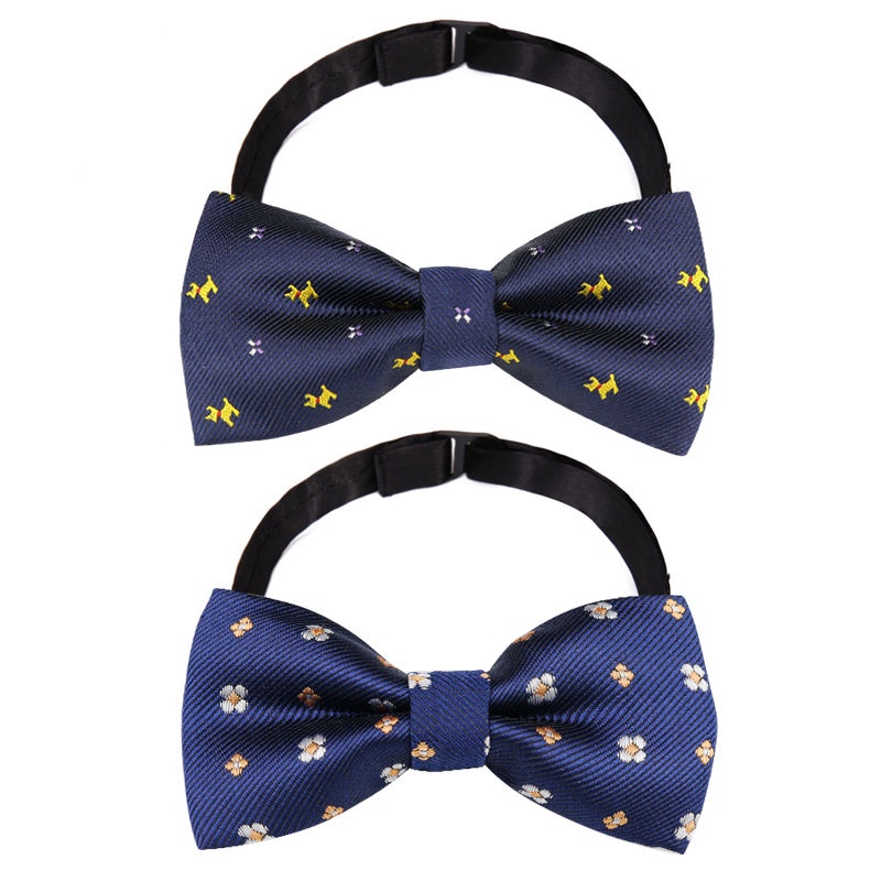 Nơ Đeo Cổ Màu Xanh Navy Phong Cách Hàn Quốc Dành Cho Bé Trai Tiểu Học