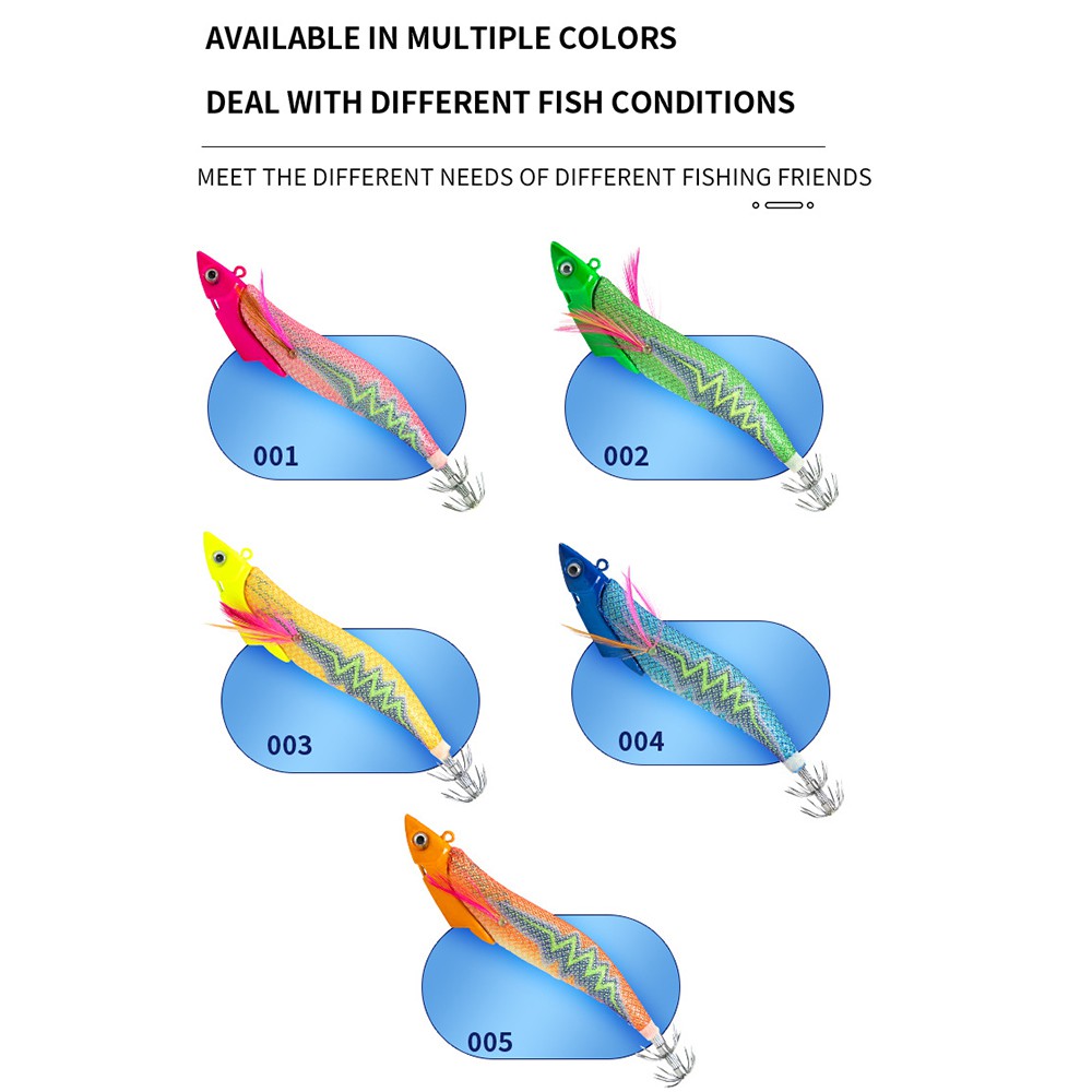 Mồi Câu Cá Nhân Tạo Hình Mực Mềm Có Lưỡi Câu