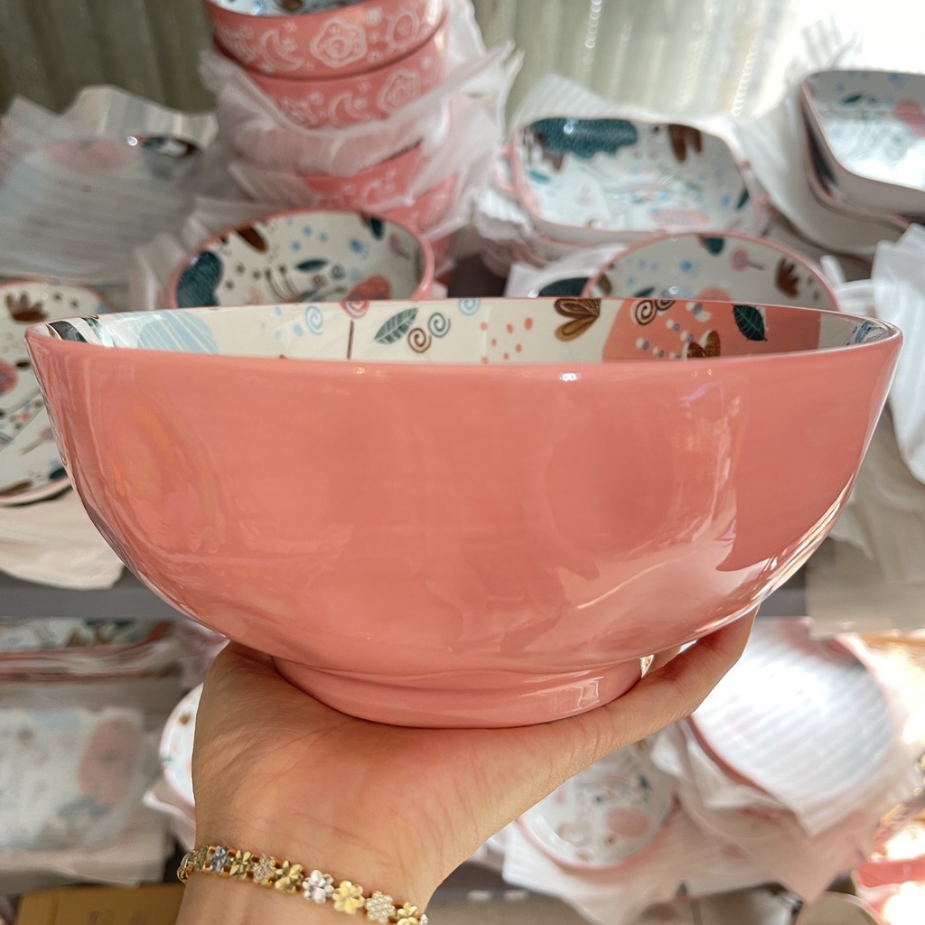 Tổng hợp những sét bát đĩa gốm sứ hươu hồng decor trang trí đồ ăn siêu đẹp
