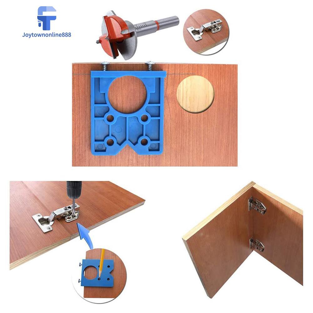 Bộ Dụng Cụ Định Vị Khoan Lỗ Bản Lề 888 35mm + Mũi Khoan Chuyên Dụng Làm Đồ Gỗ