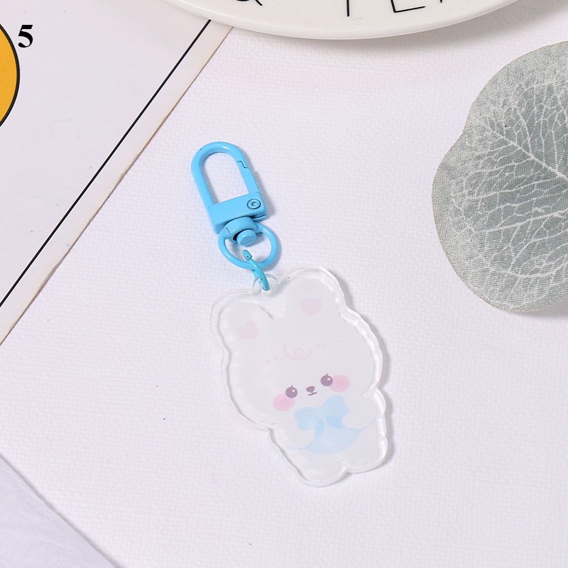 Móc Khóa Acrylic Hình Thỏ/Gấu Dễ Thương
