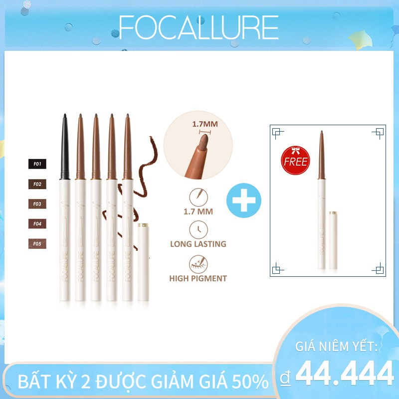 Bút chì kẻ mắt Focallure dạng gel siêu mảnh 1.7mm