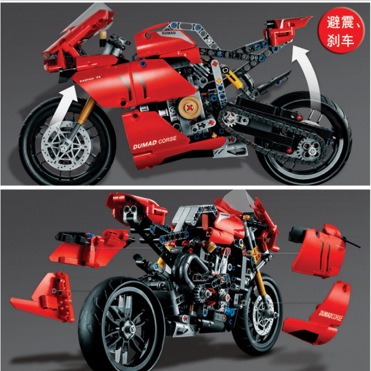 Lego Technic Ducati Panigale V4 R Xe máy PKL 764 chi tiết