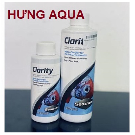 Dung dịch Khử đục làm trong nước bể cá, hồ thủy sinh Clarity Seachem 100ml 250ml