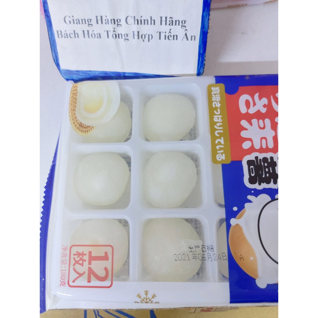 GÓI 180gr BÁNH MOCHI KEM LẠNH VỊ HOA QUẢ (12 bánh) Mềm Dẻo