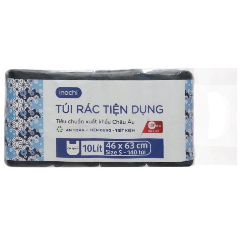 Túi đựng rác 10L inochi 4 cuộn 140 túi