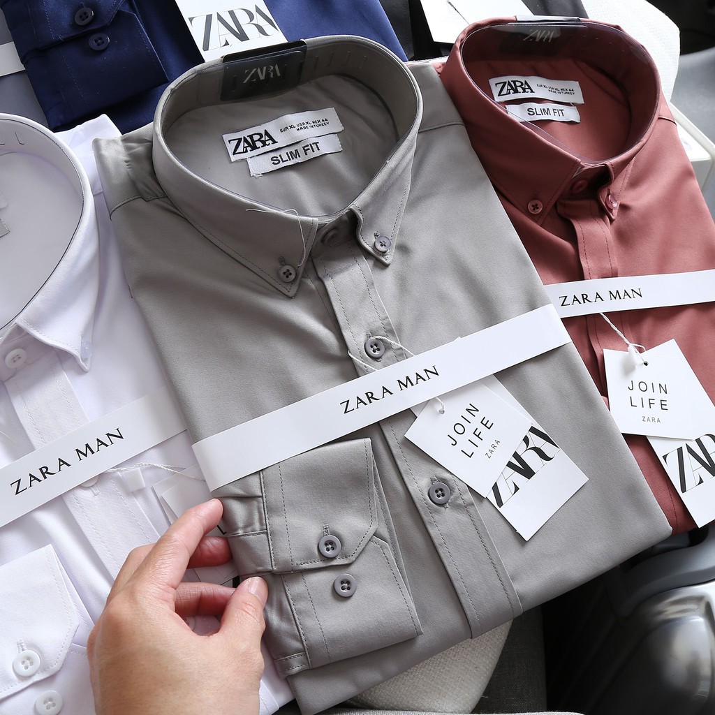 [VNXK]  Áo Sơ Mi Nam Dài Tay ZR - Chất Lụa Bóng Trơn Đẹp, Không Nhăn, Dáng Trẻ Trung, Thanh Lịch | BigBuy360 - bigbuy360.vn