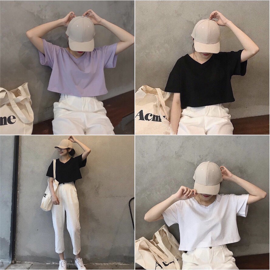 Áo Croptop CỔ TIM TRƠN 01 Nữ maicuteshop