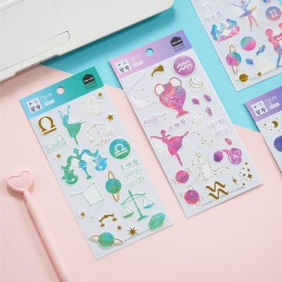 sticker hành tinh nhiều màu S30 sticker cute sticker dễ thương cung hoàng đạo