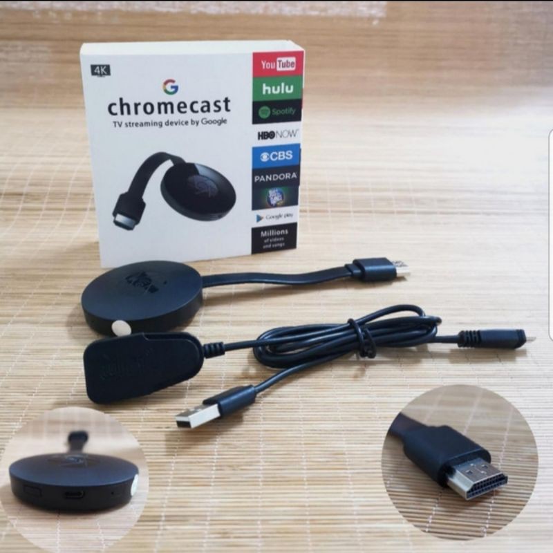 Thiết Bị Chuyển Đổi Không Dây Chromecast G2 Tv 4k Hdmi