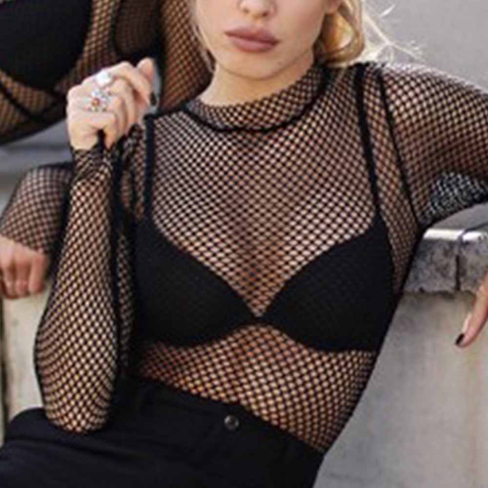 Áo Lưới Dài Tay Phong Cách Gothic Cá Tính Cho Nữ