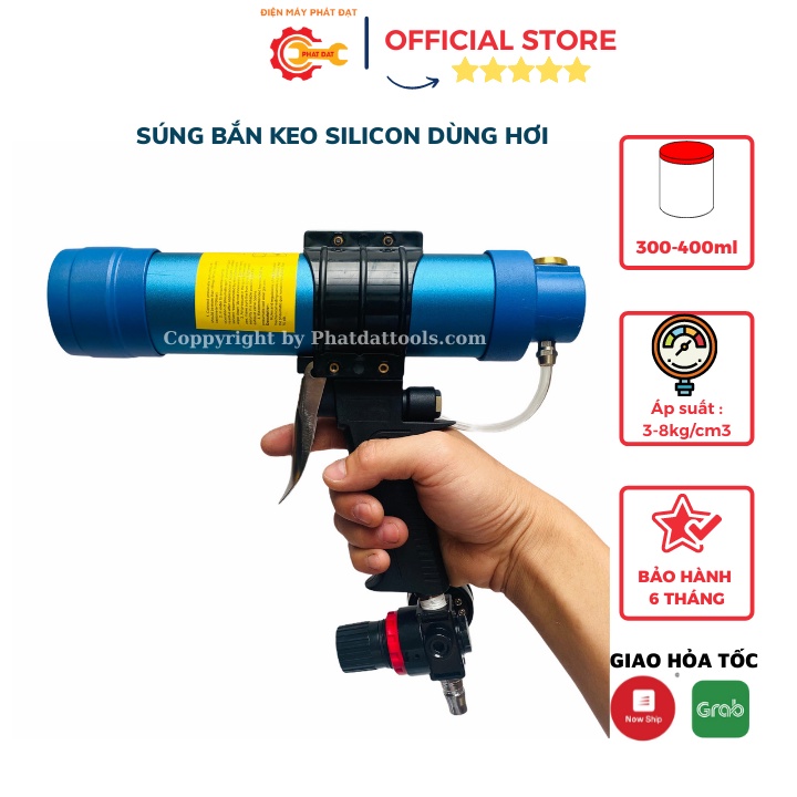 Súng Bắn Keo Silicone dùng hơi-Máy bắn keo Silicone khí nén