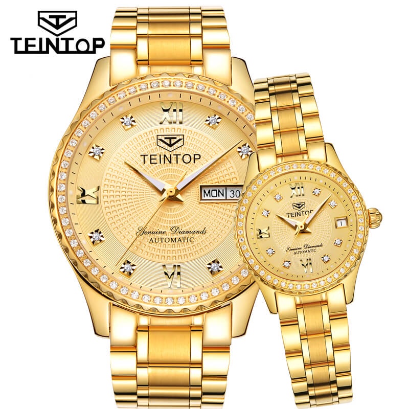 Đồng hồ đôi chính hãng Teintop T8629-5 hàng mới,Kính sapphire ,chống xước,Chống nước,máy cơ(Automatic),Bảo Hành 12 Tháng