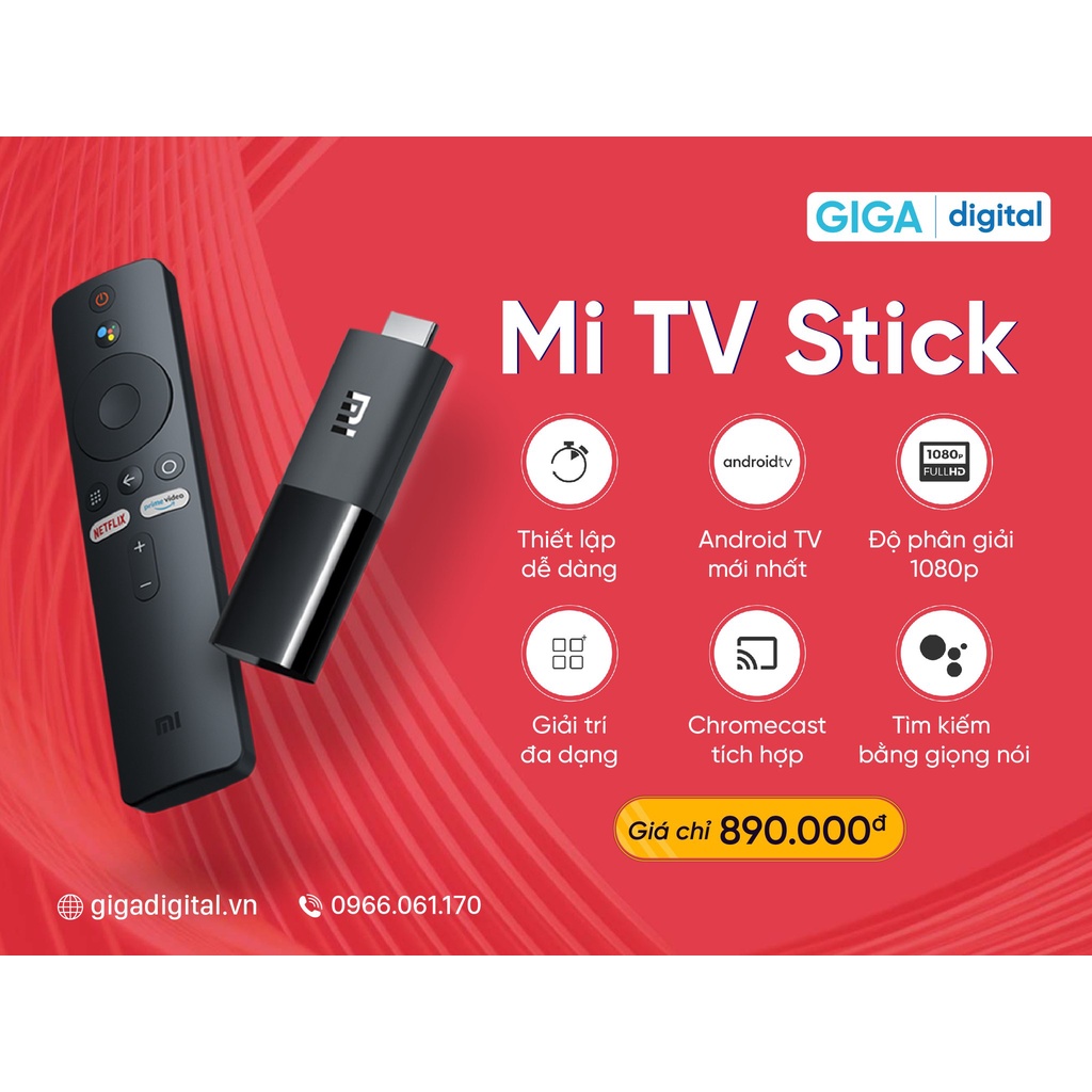 Tivi box Xiaomi (Mi TV Stick) Bản Quốc Tế Tiếng Việt