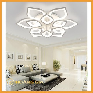 Đèn ốp trần - đèn led ốp trần 12 cánh hình cánh sen-tặng kèm điều khiển chiết áp