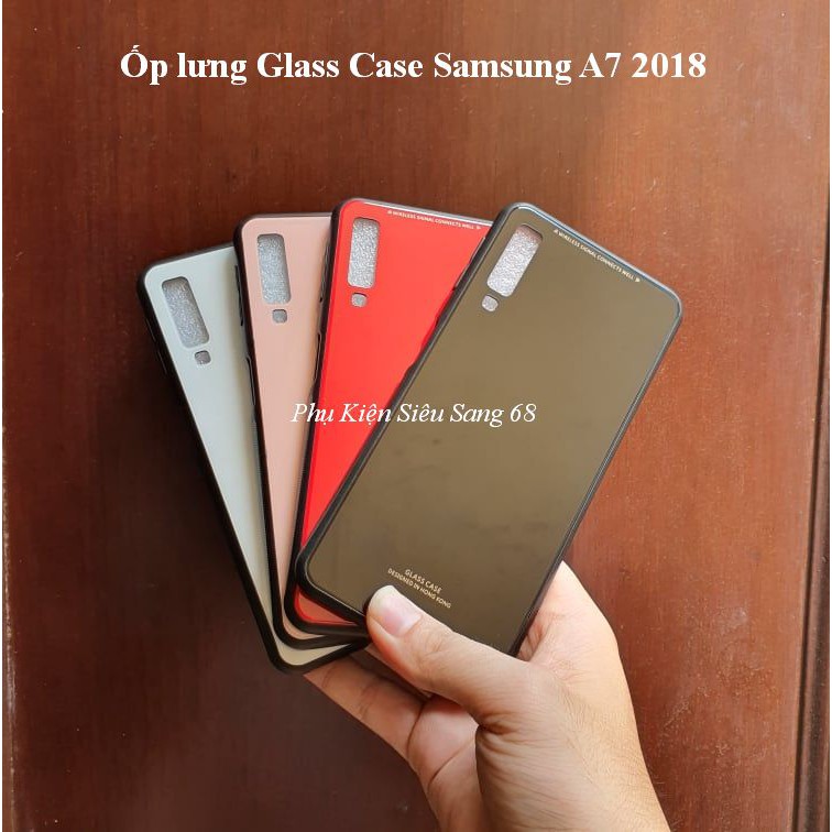 A7 2018| Ốp lưng kính cường lực Glass Case Samsung A7 2018 - PK68