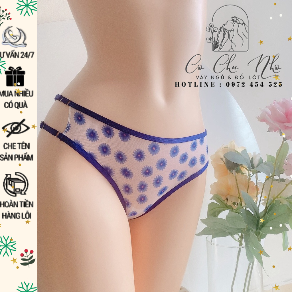 TG007 - Quần lót nữ có dây điều chỉnh - quần chíp ren xuyên thấu - cochunhoquan11
