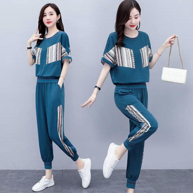 Bộ đũi nữ mặc nhà, đi chơi dáng thể thao xinh đẹp, chất đũi thái 100% mát lạnh