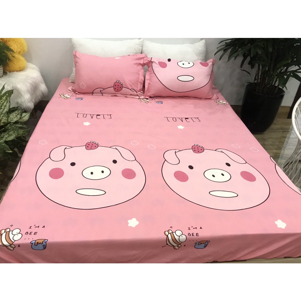 [SALE LỖ 65K]Bộ Ga Gối Poly Hàn 1M8X2M,CHỌN MẪU TRÊN BÀI ĐĂNG⭐️ heo kute⭐️