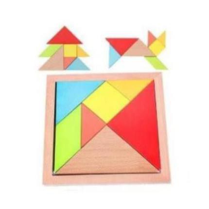 Đồ Chơi Tangram Xếp Hình Bằng Gỗ Mô Phỏng Giúp Bé Tư Duy Sáng Tạo