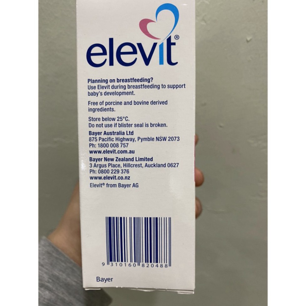 GIẢM GIÁ ELEVIT cho bà bầu, 100 viên, vitamin tổng hợp cho bà bầu, Mẫu mới GIẢM GIÁ