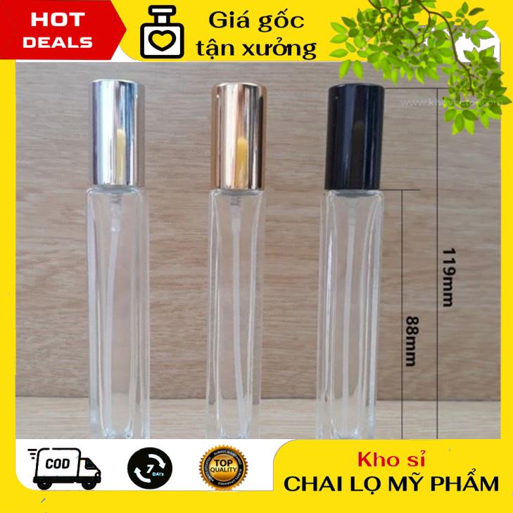 Lọ Chiết Nước Hoa ❤ GIÁ TẬN GỐC ❤ Chai lọ chiết nước hoa 10ml vuông cao dày đựng dầu thơm , phụ kiện du lịch