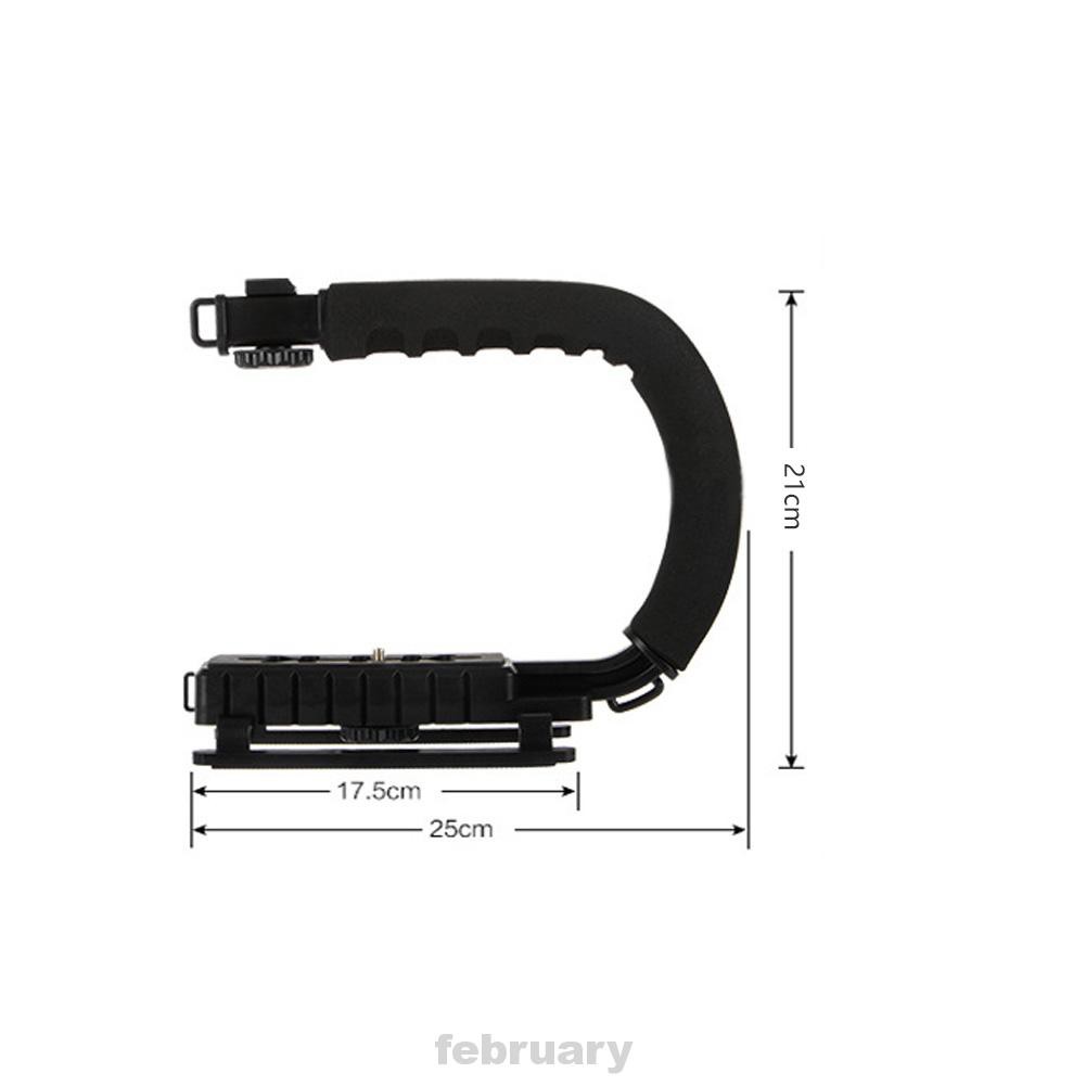 Practical Handheld Camcorder C Shaped Steadicam Flash Bracket Video Handle Stabilizer