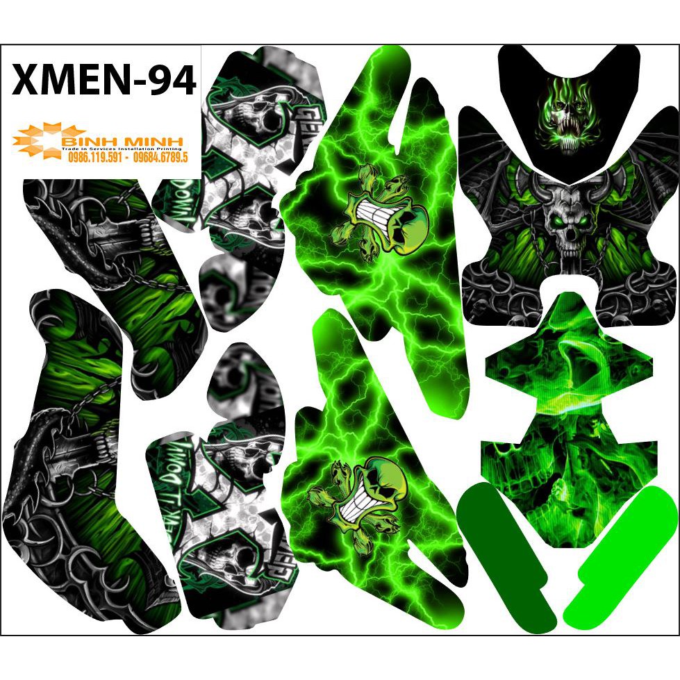 Tem trùm Xe Điện Xmen  94 ĐẦU LÂU XANH