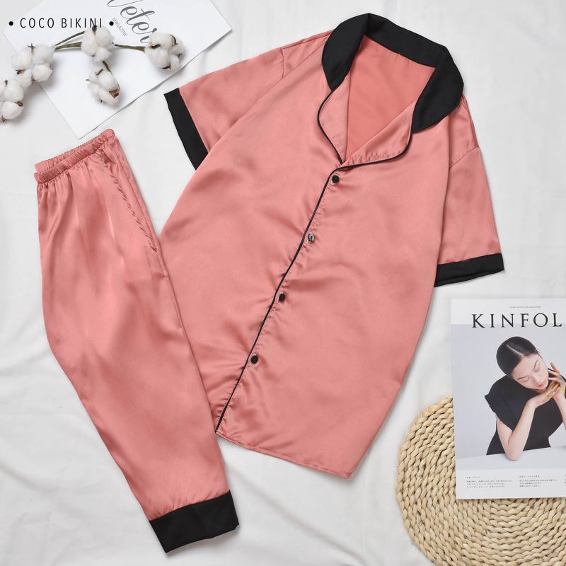 𝑪𝑶𝑪𝑶 𝑩𝑰𝑲𝑰𝑵𝑰 Bộ Đồ Ngủ - Đồ Mặc Nhà Lụa Satin ( VCC10131 ) | BigBuy360 - bigbuy360.vn