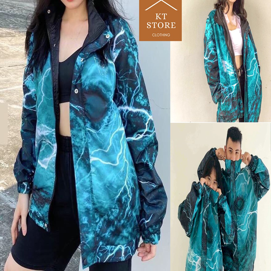 &lt;FREE SHIP&gt; Áo khoác dù loang 2 lớp chất vải bao xịn, dày dặn, y ảnh 100% (tiaset)