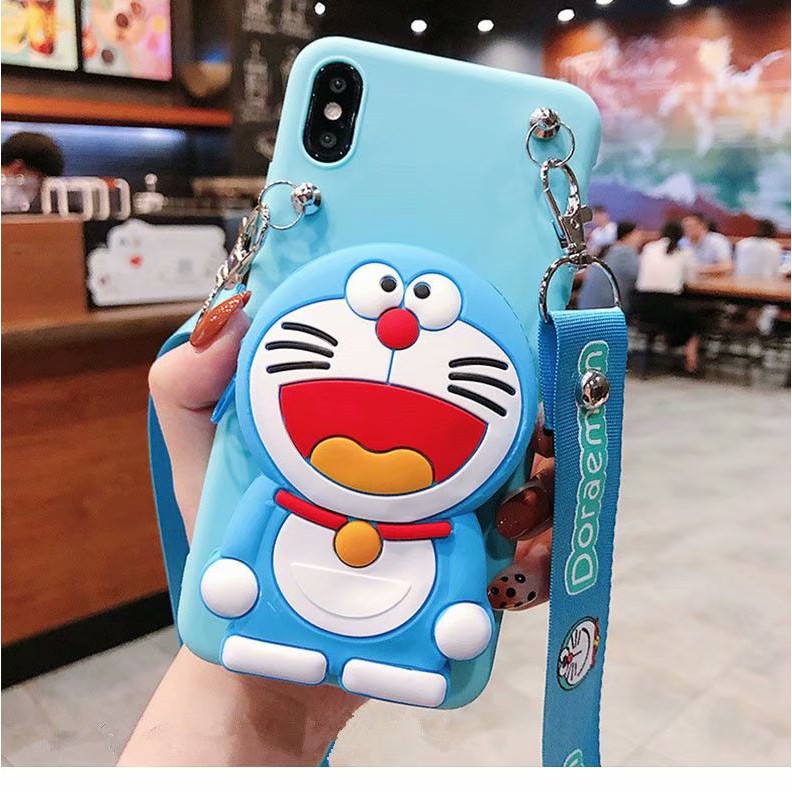 Ốp điện thoại TPU kiêm ví hình thú đáng yêu cho iPhone 5 5S 6 6S 7 8 plus X XS XR MAX