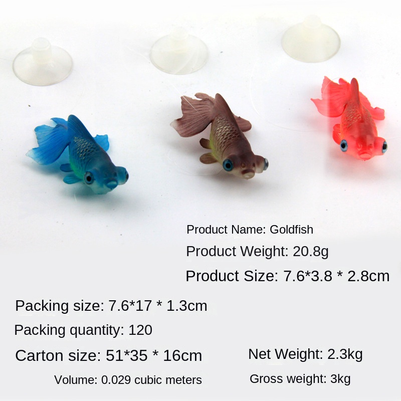 Cá Vàng Nhỏ Bằng Cao Su Mềm Trang Trí Bể Cá