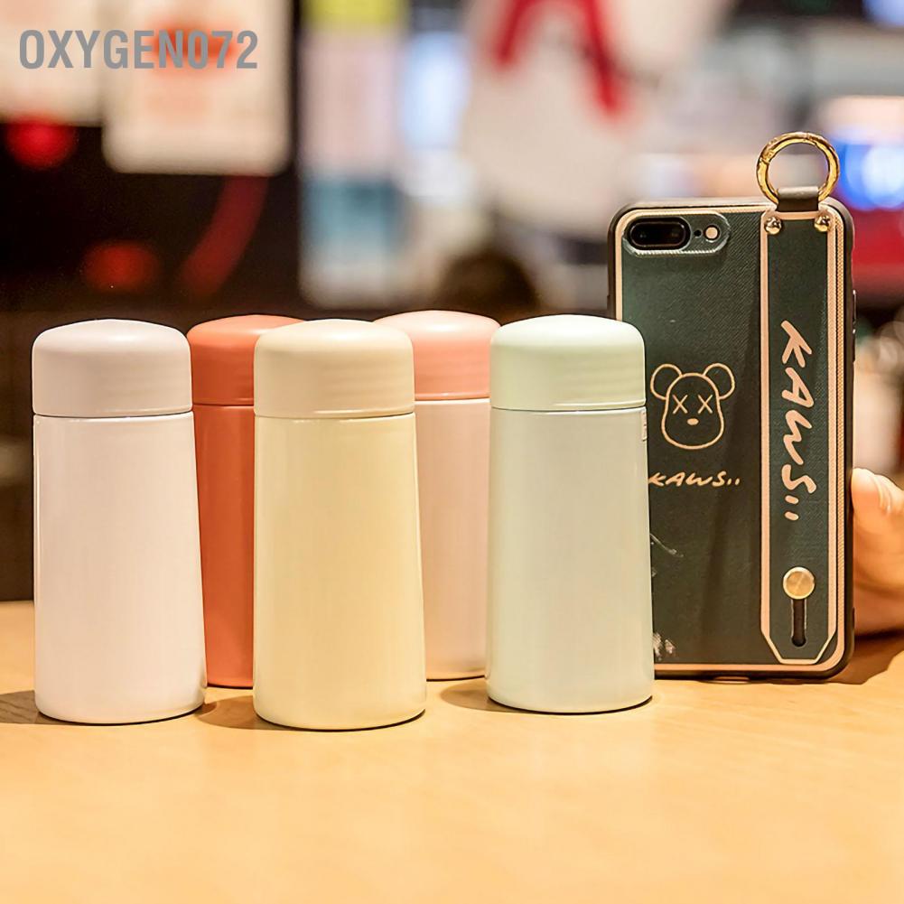 Oxygen072 Oxygen072 Cốc cách nhiệt bằng thép không gỉ 150ml Bình nước di động dễ thương có bộ lọc cho bé gái