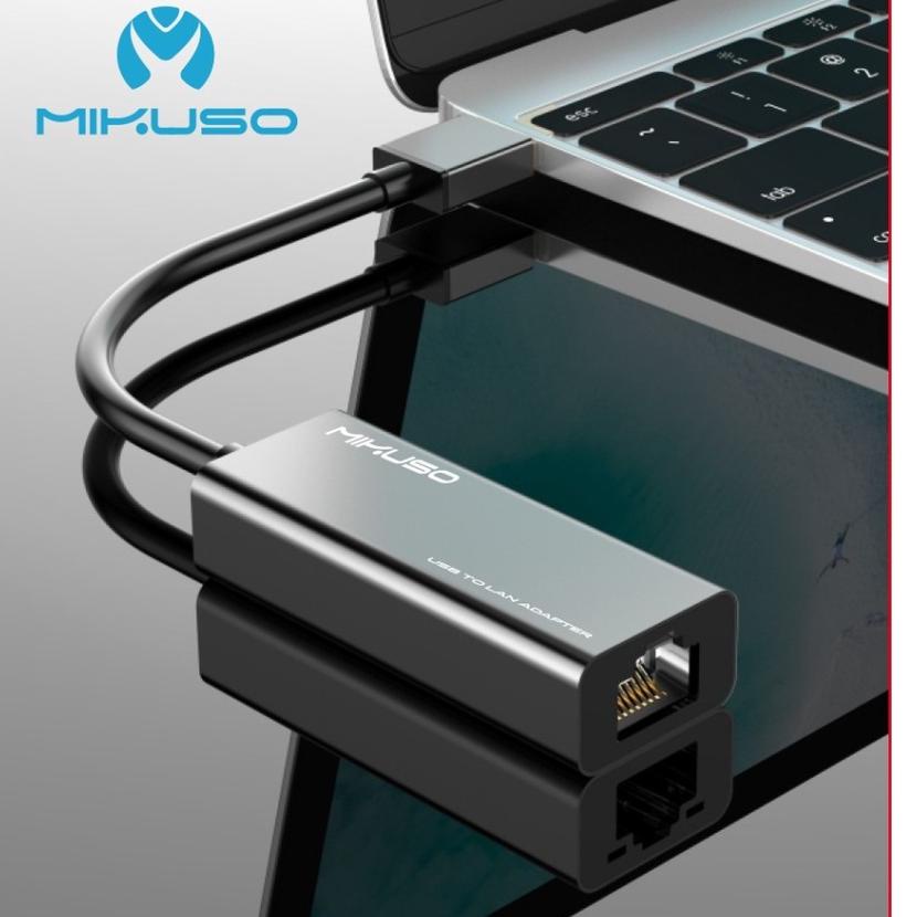 ・➠ Dây Cáp Chuyển Đổi USB Sang LAN Mikuso ADT-L005 100Mps