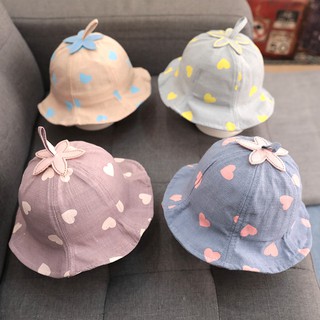 Mũ vành hoạ tiết dễ thương bé bé gái 6 đến 24 tháng