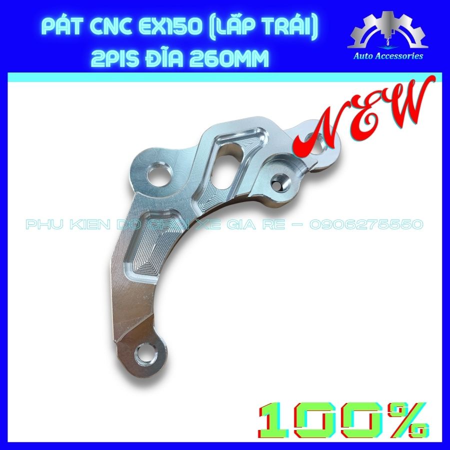 PÁT CNC Pát Trước Exciter 150 Ex150 lắp Trái Dành xe lên 2 đĩa Trước heo Nissin Brcmbe Adelin 2piston đi đĩa size 260mm