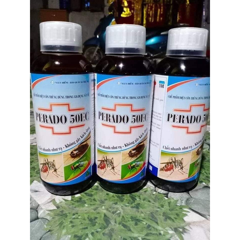 Thuốc diệt muỗi Perado 50EC 1 lít và  diệt ruồi vàng cho cây trồng