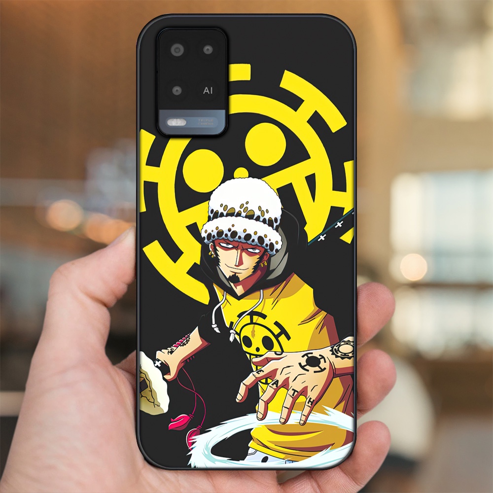 Ốp lưng Oppo A54 4G, A54 5G viền đen in hình Law One Piece