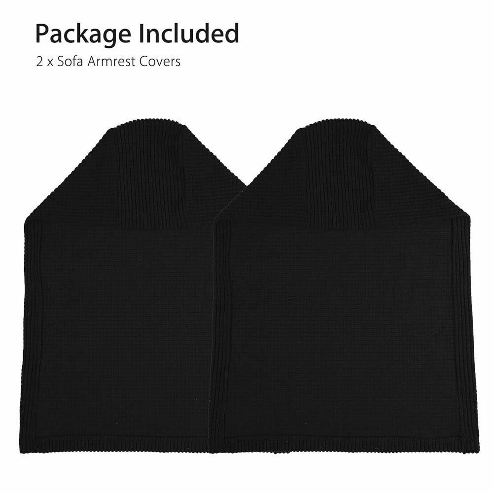 Set 2 Vỏ Bọc Tay Vịn Ghế Sofa Bằng Sợi Polyester Họa Tiết Kẻ Sọc Tiện Dụng