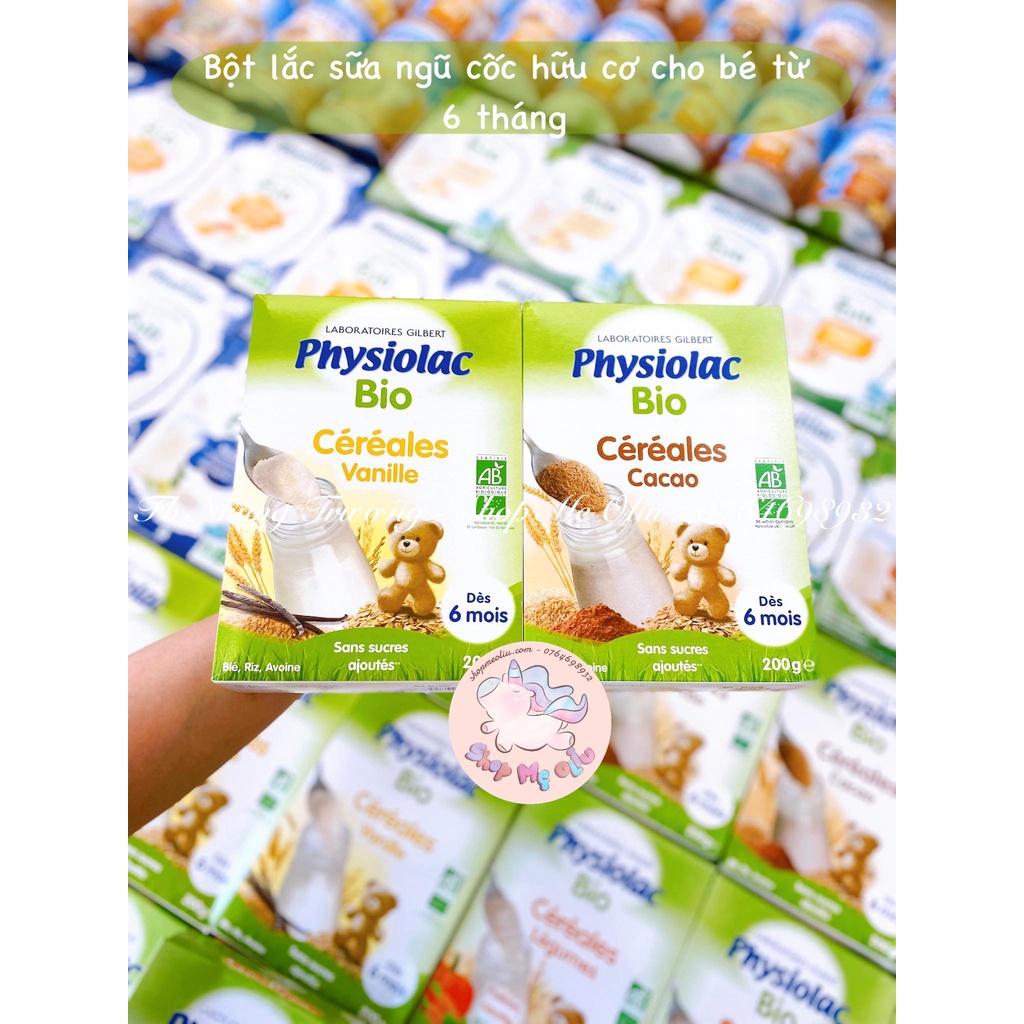 [SHIP AIR] Bột lắc sữa hữu cơ Physiolac cho bé từ 4 tháng 200gram