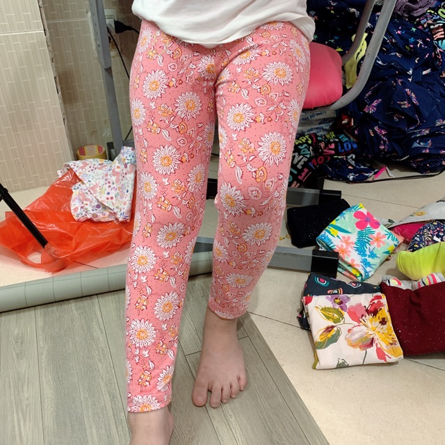 [GIÁ SỈ] Set 5 quần legging 100% cotton vải xuất dư co giãn cho bé 10 - 20kg