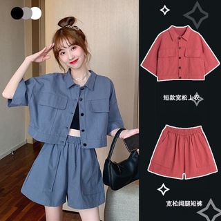 Set Áo Thun Tay Ngắn + Quần Short Dáng Rộng Năng Động Thời Trang Mùa Hè Dành Cho Nữ