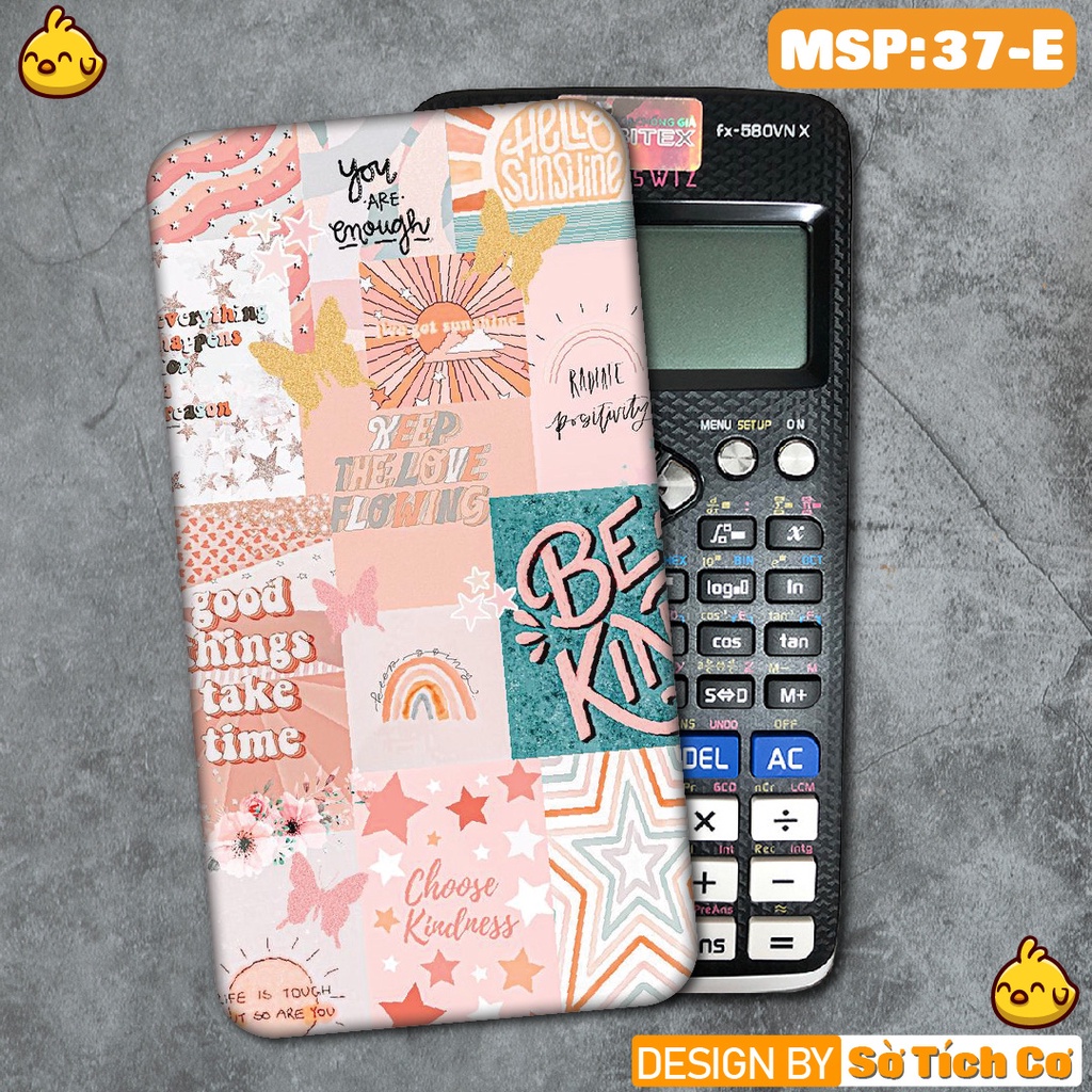 Miếng decal dán máy tính fx-570, fx-580, fx-880, Casio, Vinacal,... Chủ đề Hồng Pink MSP: 37